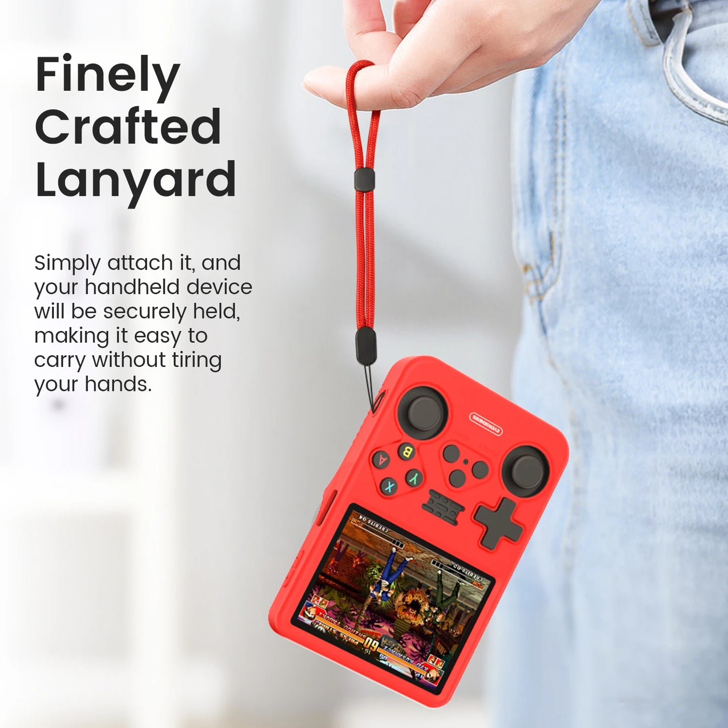 R36S Protective Case Set for R36S Handheld Game Console Silicone Cover EVA Carrying Bag Screen Protector Thumb Grips Accessories